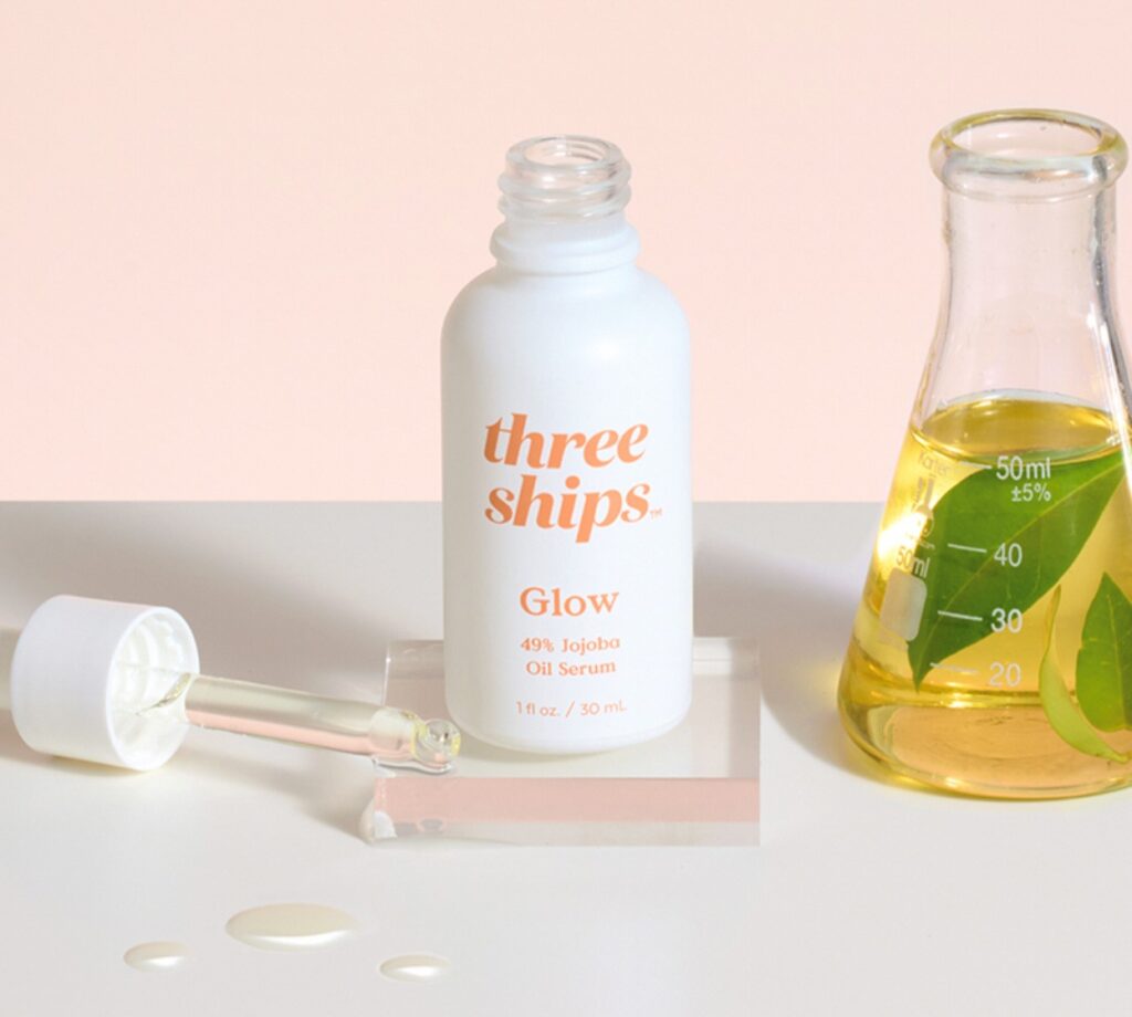Three Ships Beauty Glow Serum 49% jojoba oil plump radiant smooth